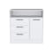 Tuhome Omaha Dresser Multi-Storage Compact Unit with Spacious 3 Drawers and Cabinet-White CLB9090 - alternate 3
